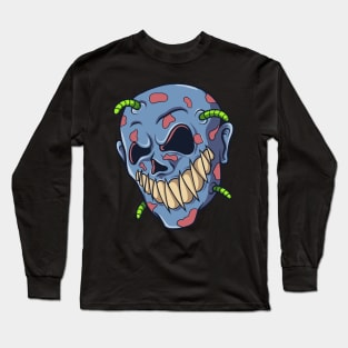 zombie head scary Long Sleeve T-Shirt